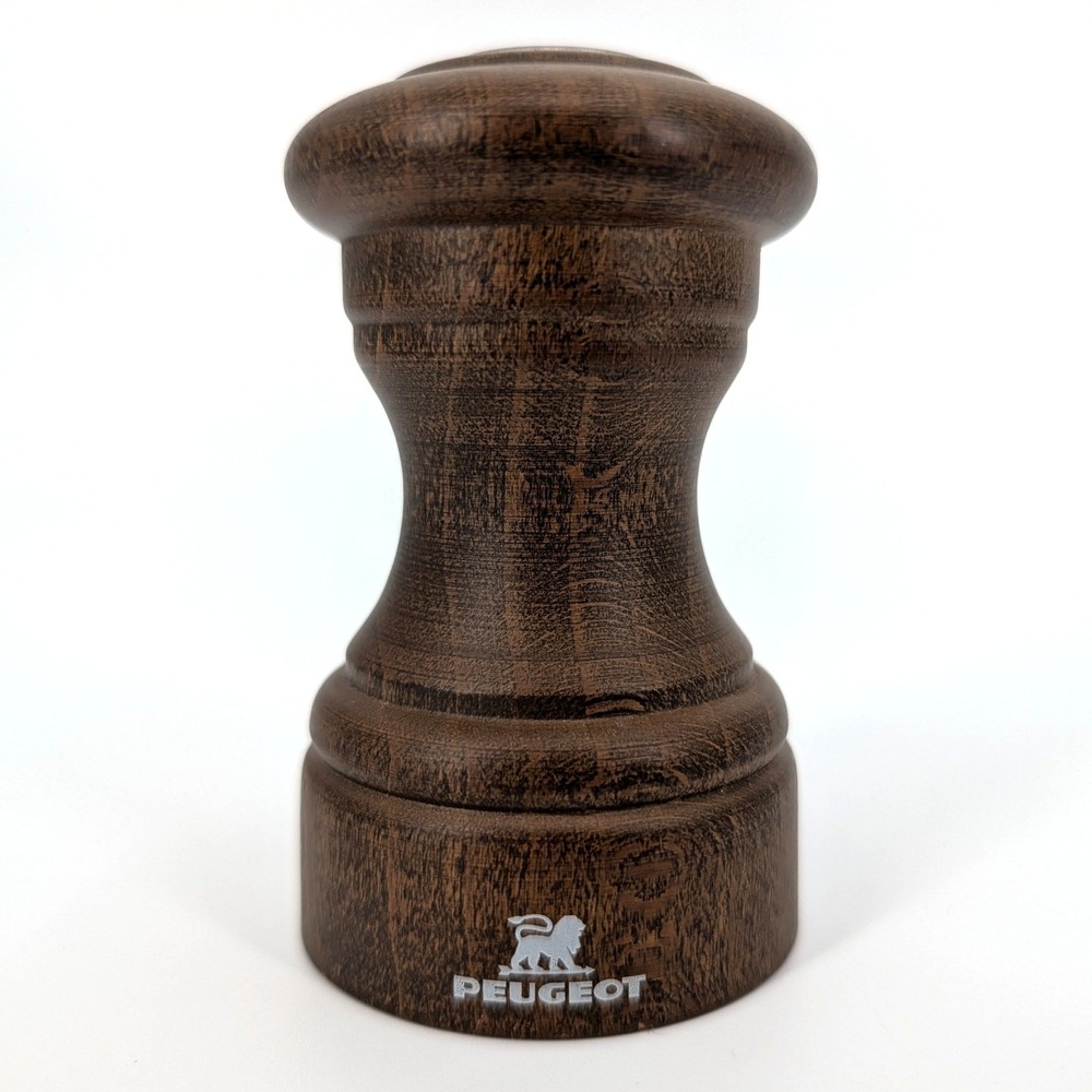 Peugeot Salt Shaker Dark Wood Turned French‎ Kitchenware 3.25in